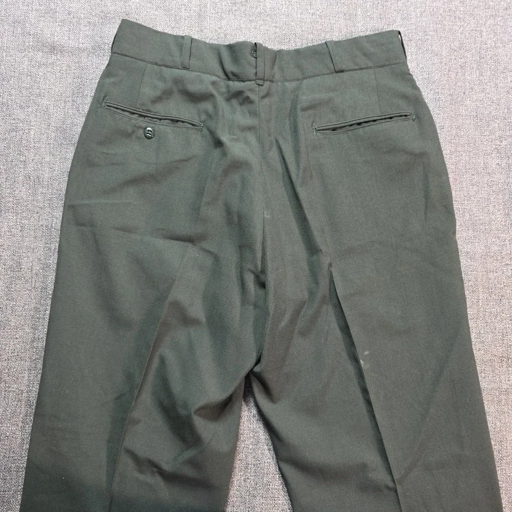 Vintage USA Army Trousers Mens Polyester Wool  AG 344 Class 3 32 x 30 Short